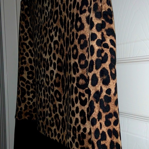 Michael Kors Cheetah Print & Faux Leather A-line Skirt —NWT - Picture 8 of 14